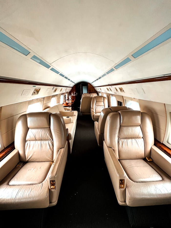 Luxurious Furniture in Private Jet